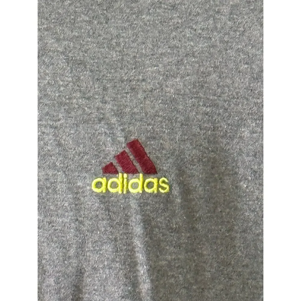 Adidas Long Sleeve Tee - Gray and Red - Men's XL